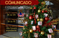 Câmara terá expediente especial de trabalho no fim de ano